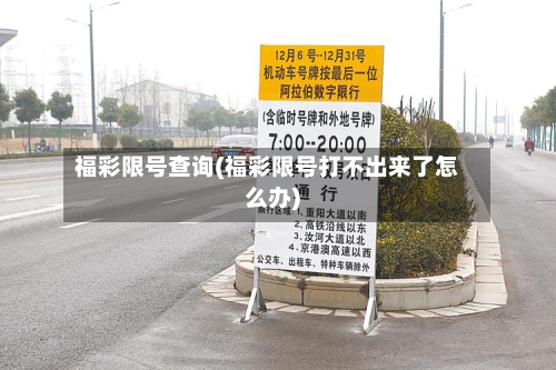 福彩限号查询(福彩限号打不出来了怎么办)